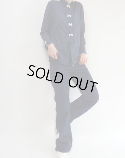 画像3: ★未使用*ドット柄のチャイナ服スタイルブラウス (3)