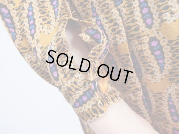 画像2: ★お仕立て品*お花ペイズリー柄シルク製ワンピース (2)