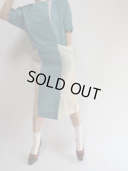 画像2: ★６０'sスタイルなバイカラーワンピ (2)