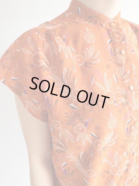 画像2: ★鳥さんとお花の柄トップス(ゆったりOK♪) (2)