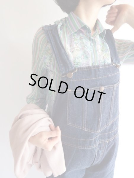 画像2: ★未使用*カラフルラインとお花のブラウス (2)