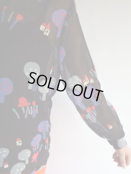 画像5: ★キノコ？木？柄透けブラウス (5)