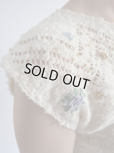 画像4: ★とびきりキュートなお花刺繍ニット (4)