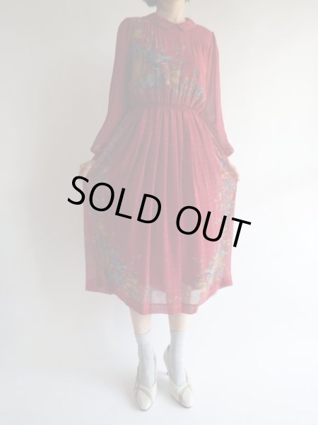 画像2: ★レトロクラシカルな薔薇ワンピ (2)