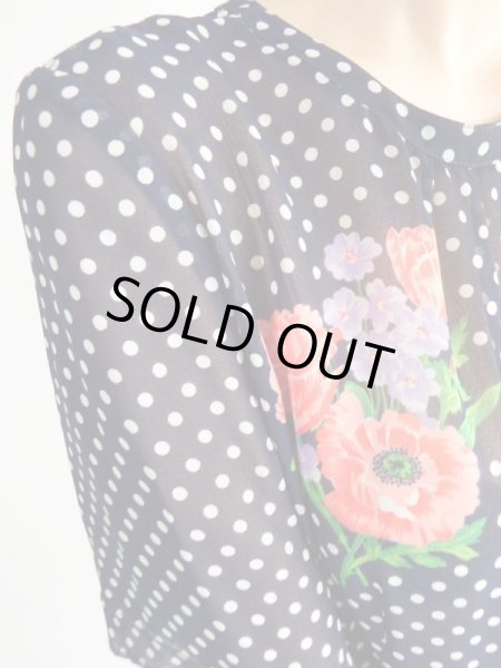 画像4: ★水玉とお花ちゃんのガーリーワンピ (4)