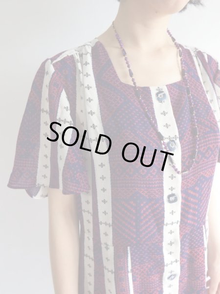 画像2: ★お仕立て品*トリコロールカラーワンピ (2)