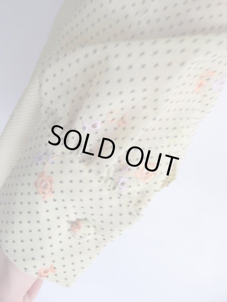 画像6: ★お仕立て品*お花刺繍のドットワンピ (6)