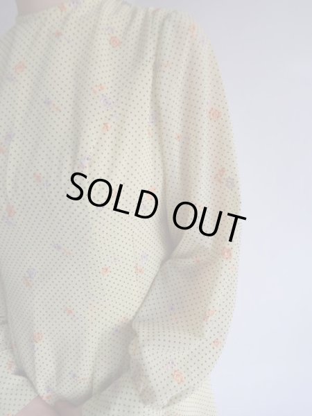 画像5: ★お仕立て品*お花刺繍のドットワンピ (5)