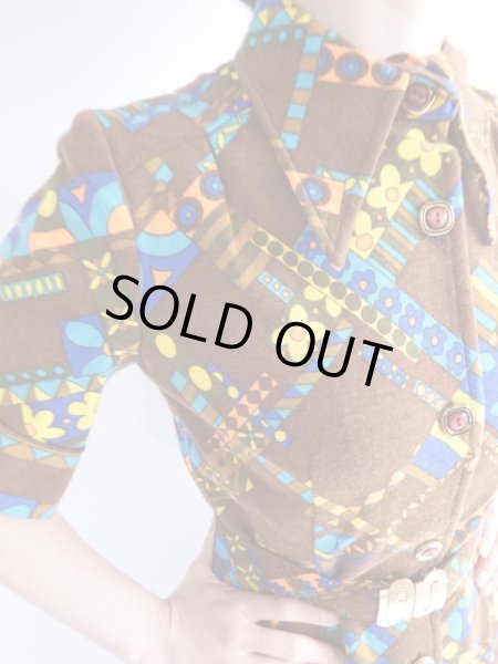 画像5: ★お仕立て品*レトロポップなお花ちゃんワンピ (5)