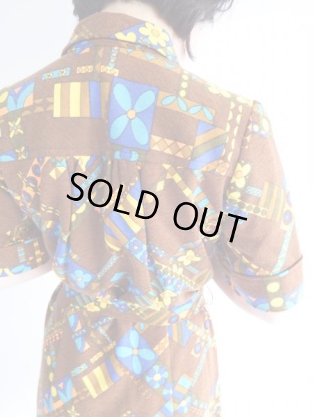 画像4: ★お仕立て品*レトロポップなお花ちゃんワンピ (4)