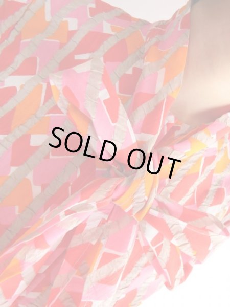 画像4: ★未使用*コットン素材の棒タイリボンワンピ (4)