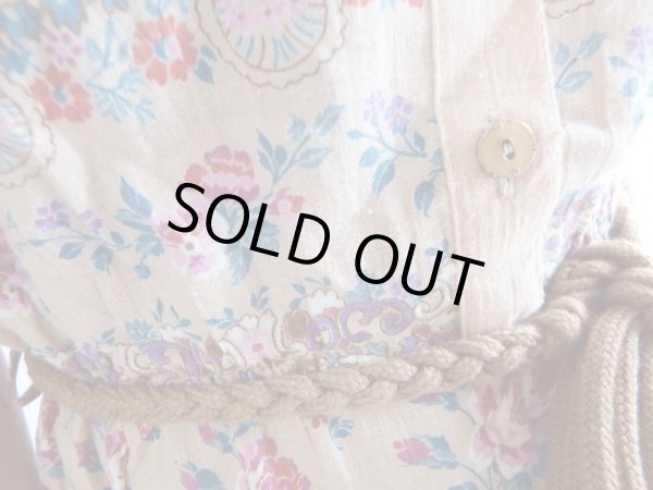 画像6: ★未使用*バラとペイズリー柄のキュートなコットンワンピ (6)