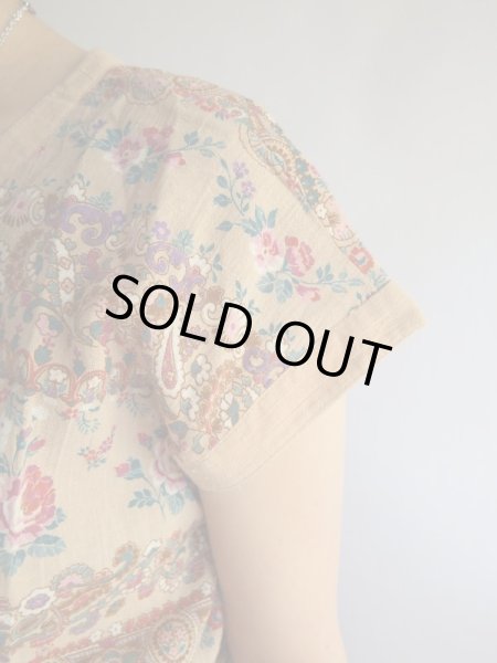 画像8: ★未使用*バラとペイズリー柄のキュートなコットンワンピ (8)