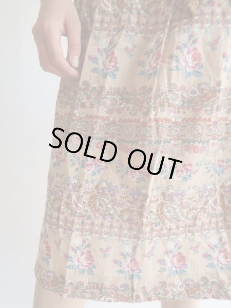 画像7: ★未使用*バラとペイズリー柄のキュートなコットンワンピ (7)