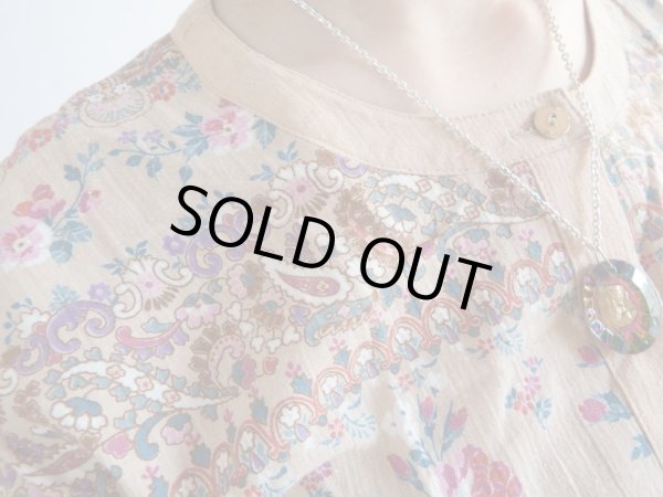 画像3: ★未使用*バラとペイズリー柄のキュートなコットンワンピ (3)