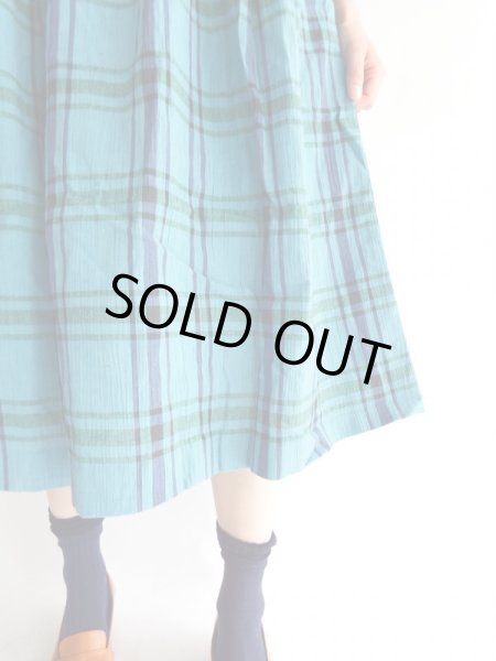 画像8: ★未使用*コットン素材の格子柄ワンピ (8)