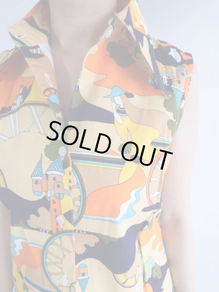 画像9: ★未使用*極上レトロ柄セットアップ(パンツはウエストゴム♪) (9)