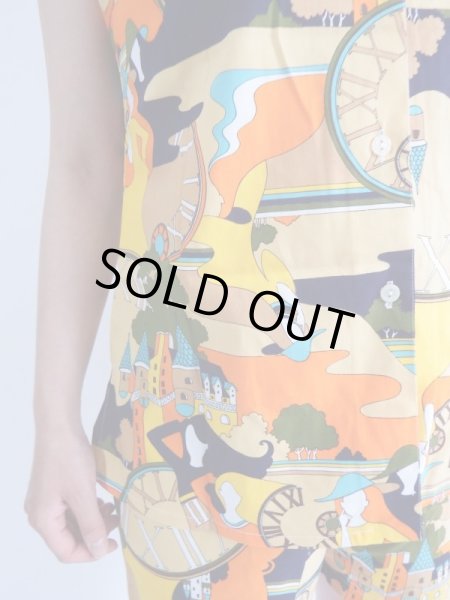 画像7: ★未使用*極上レトロ柄セットアップ(パンツはウエストゴム♪) (7)