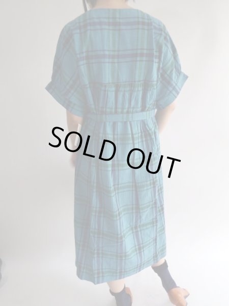 画像5: ★未使用*コットン素材の格子柄ワンピ (5)