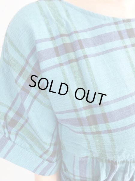 画像7: ★未使用*コットン素材の格子柄ワンピ (7)