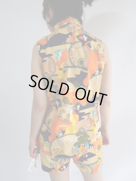 画像5: ★未使用*極上レトロ柄セットアップ(パンツはウエストゴム♪) (5)