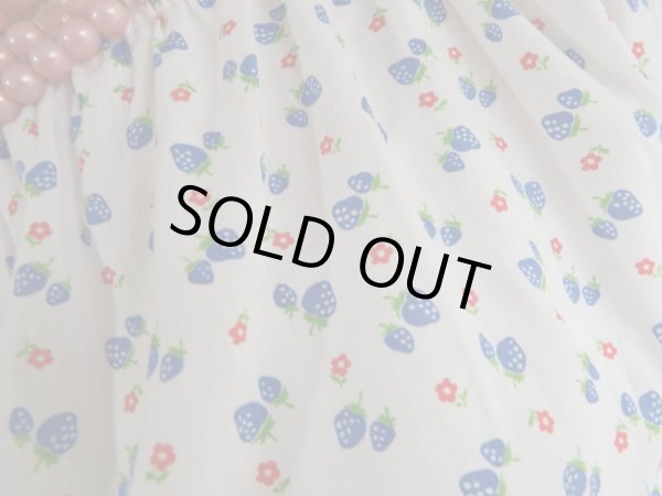 画像7: ★青いイチゴとお花のコットンワンピ (7)