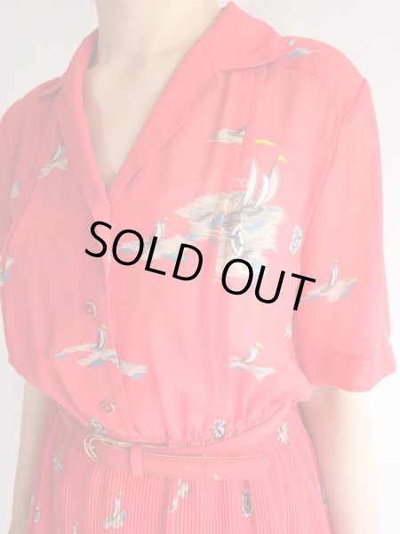 画像5: ★ヨット柄のマリンワンピ (5)