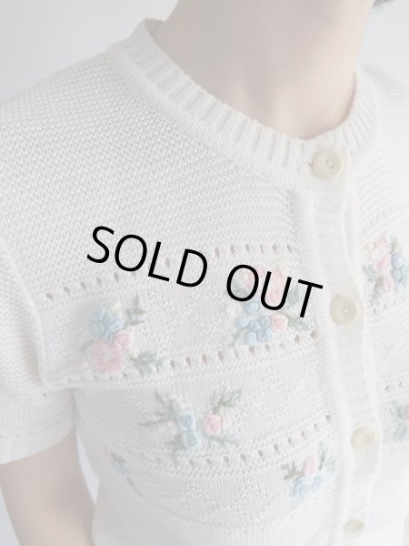 画像7: ★レトロキュートなお花刺繍ニット (7)