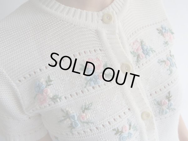 画像4: ★レトロキュートなお花刺繍ニット (4)