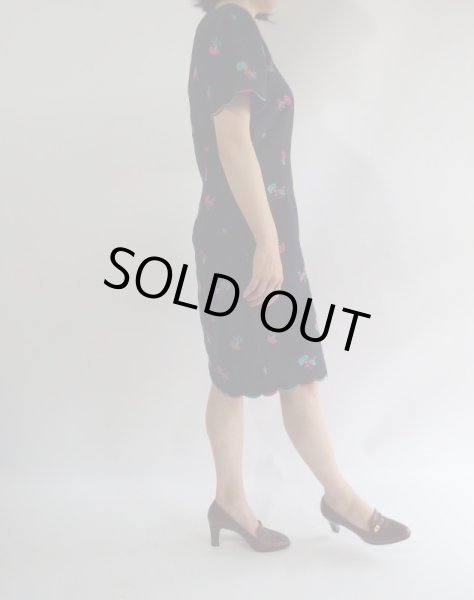 画像3: ★お仕立て品*お花刺繍の裾フリフリワンピ (3)