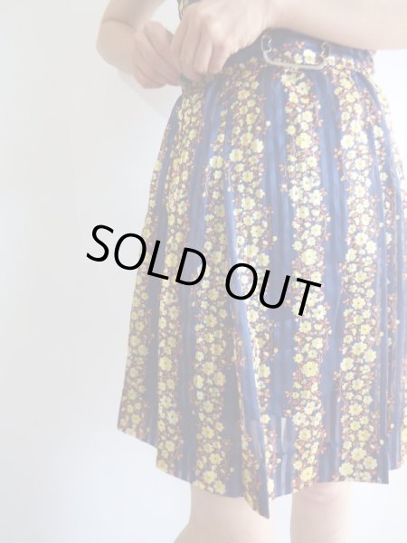 画像7: ★お仕立て品*ストライプ透かしの花柄ワンピ (7)