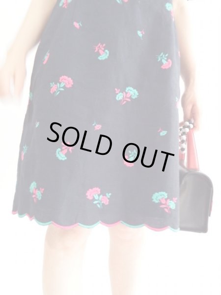 画像9: ★お仕立て品*お花刺繍の裾フリフリワンピ (9)