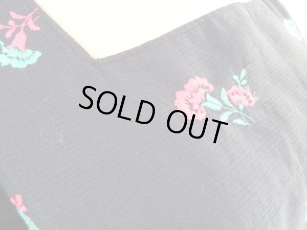 画像7: ★お仕立て品*お花刺繍の裾フリフリワンピ (7)