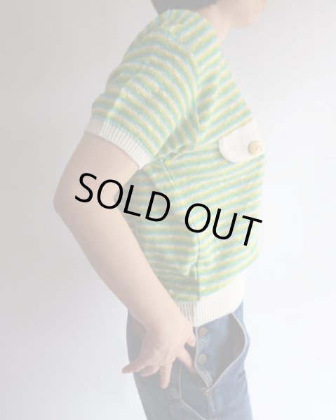 画像2: ★未使用*ネオンカラーのボーダーニット (2)