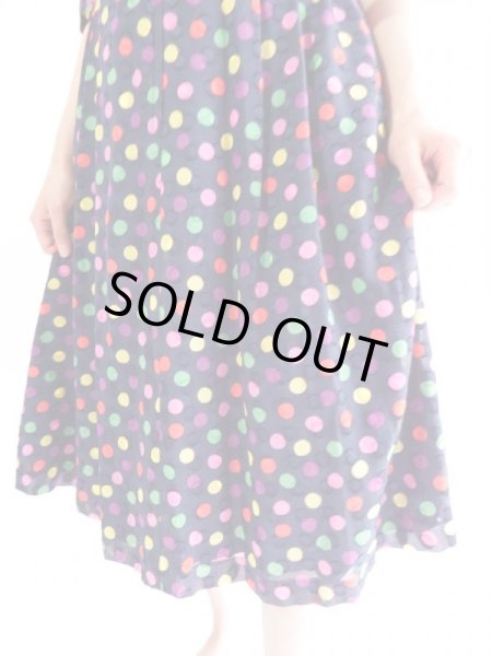 画像9: ★スイス製生地*カラフル水玉ワンピ (9)