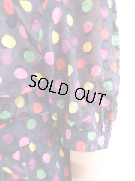 画像6: ★スイス製生地*カラフル水玉ワンピ (6)