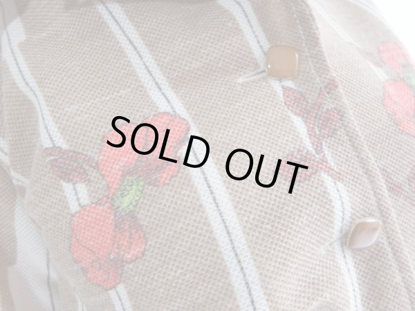 画像7: ★レトロキュートなお花ちゃんストライプワンピ (7)