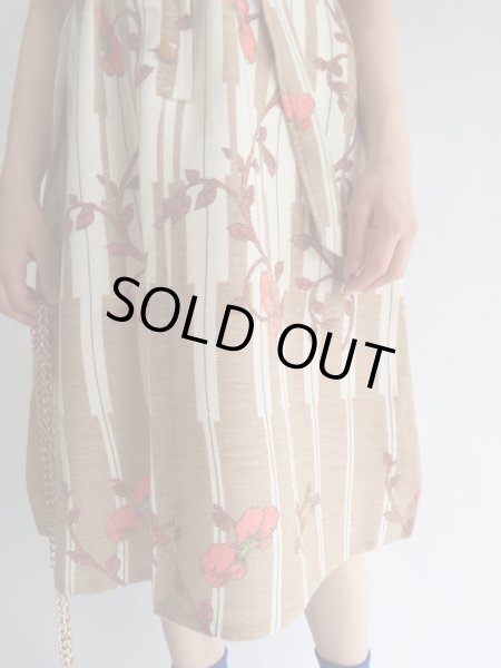 画像9: ★レトロキュートなお花ちゃんストライプワンピ (9)