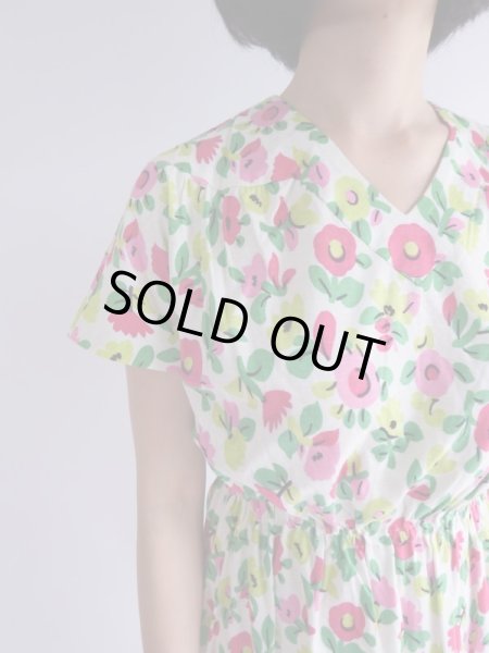 画像5: ★お仕立て品*カラフルお花のコットンワンピ (5)