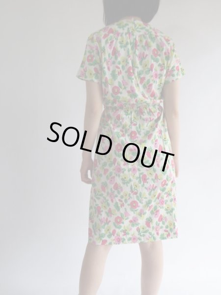 画像3: ★お仕立て品*カラフルお花のコットンワンピ (3)