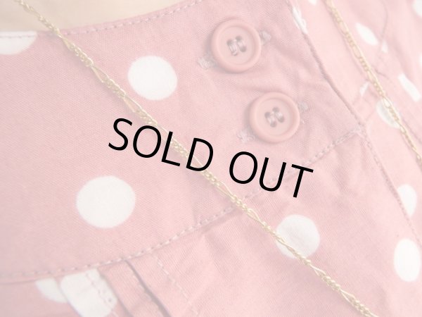 画像8: ★ピンク×白水玉コットンワンピ (8)