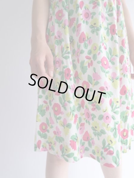 画像8: ★お仕立て品*カラフルお花のコットンワンピ (8)