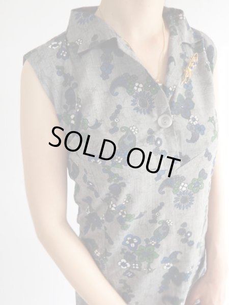 画像5: ★お仕立て品*ペイズリーとお花柄ワンピ (5)