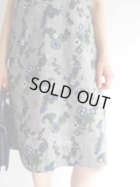 画像9: ★お仕立て品*ペイズリーとお花柄ワンピ (9)