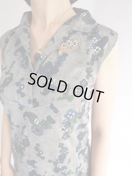 画像6: ★お仕立て品*ペイズリーとお花柄ワンピ (6)