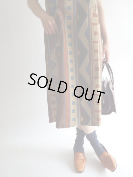画像9: ★未使用*モダンな大人幾何学コットンワンピ (9)