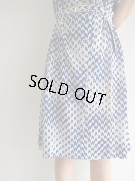 画像7: ★未使用★MICALADY*ブルー×白モダンワンピ (7)