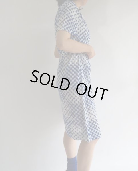 画像3: ★未使用★MICALADY*ブルー×白モダンワンピ (3)