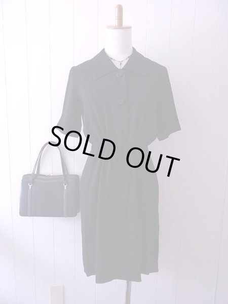 画像2: お仕立て！黒のゴム＆ヒモベルトワンピース (2)