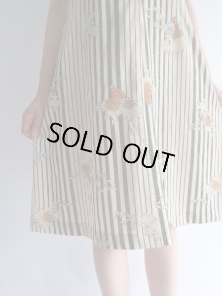 画像7: ★ストライプとお花のレトロワンピ (7)